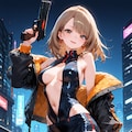 [12枚] サイバー系ゲーム衣装×銃 5枚目