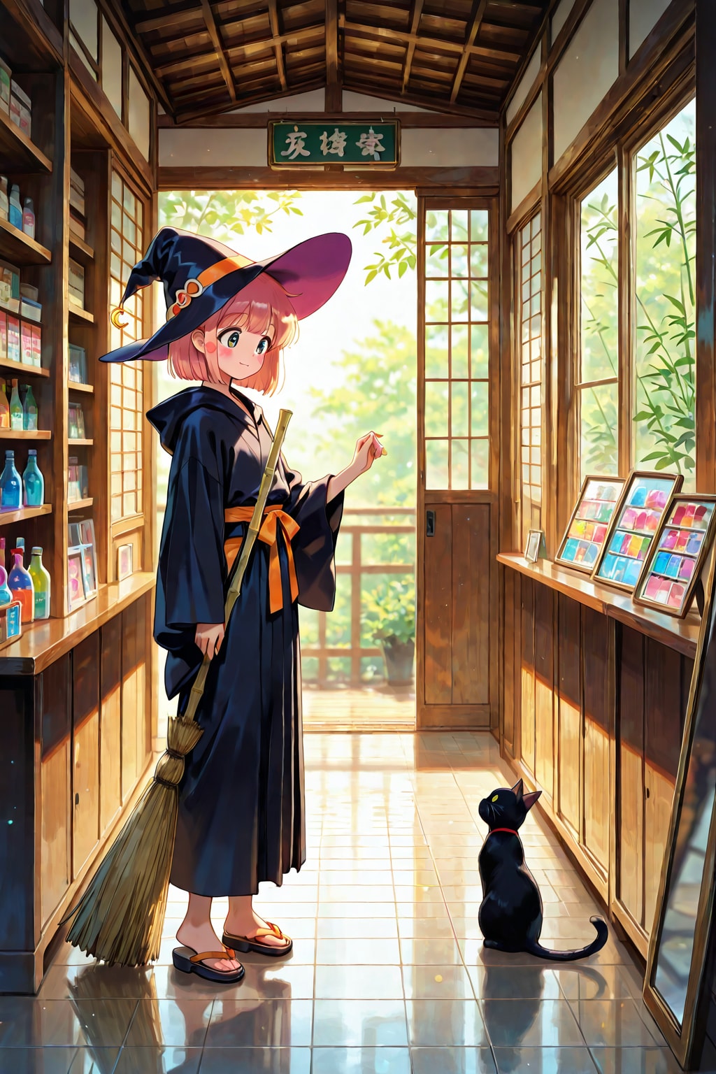 魔女のお店と黒猫