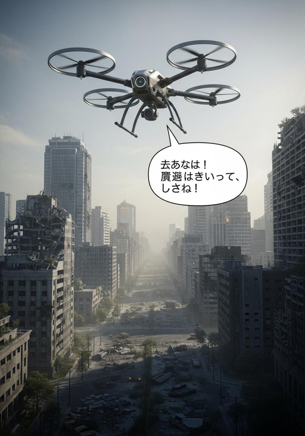 今日は終末世界でドローンを喋らせてみた