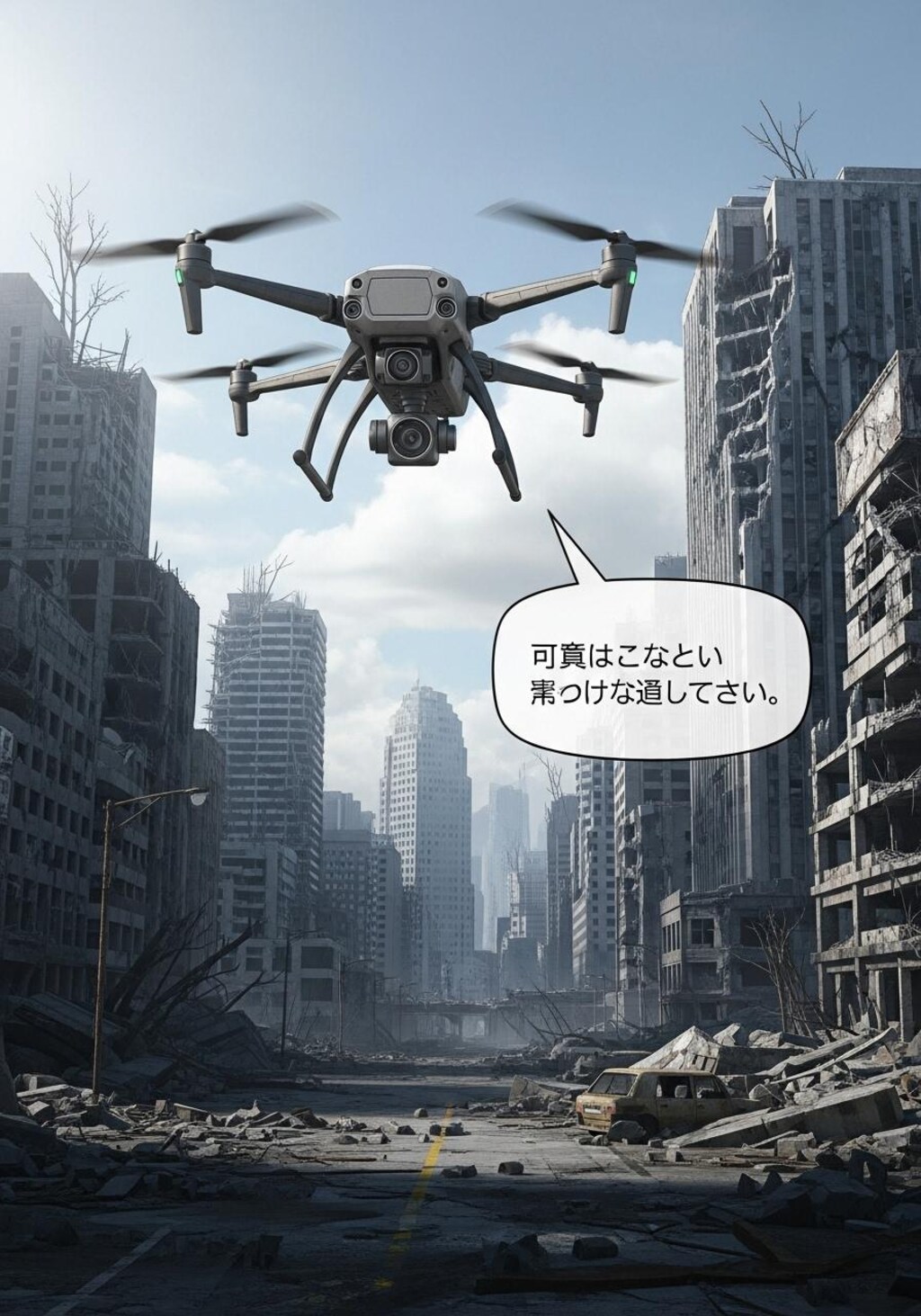 今日は終末世界でドローンを喋らせてみた