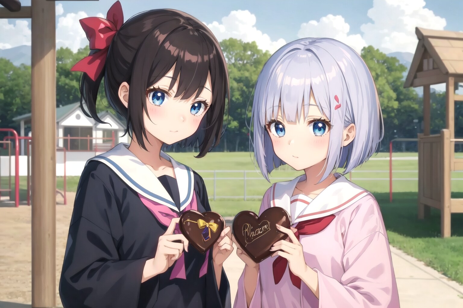 チョコと一緒に伝えたい | の人気AIイラスト・グラビア