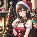 暖炉の前のなごみサンタさん🎄🎅🏻🔥.* 5枚目