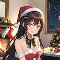 暖炉の前のなごみサンタさん🎄🎅🏻🔥.* 3枚目
