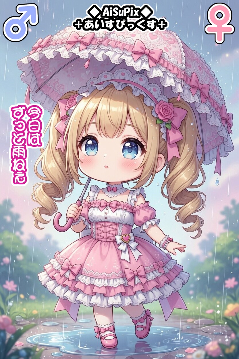 💙AiSuPix／雨の日のロリィタちゃん💙