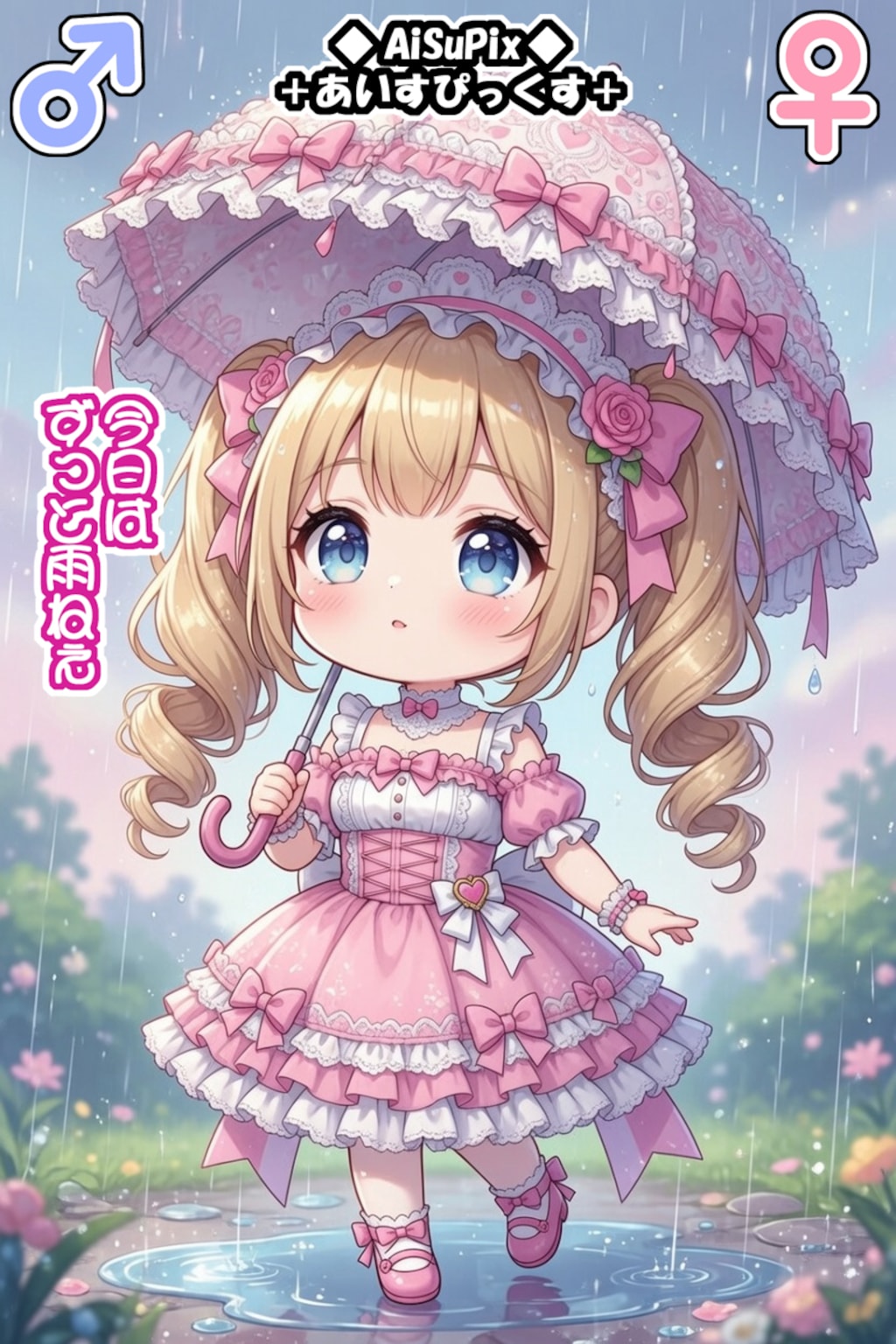 💙AiSuPix／雨の日のロリィタちゃん💙