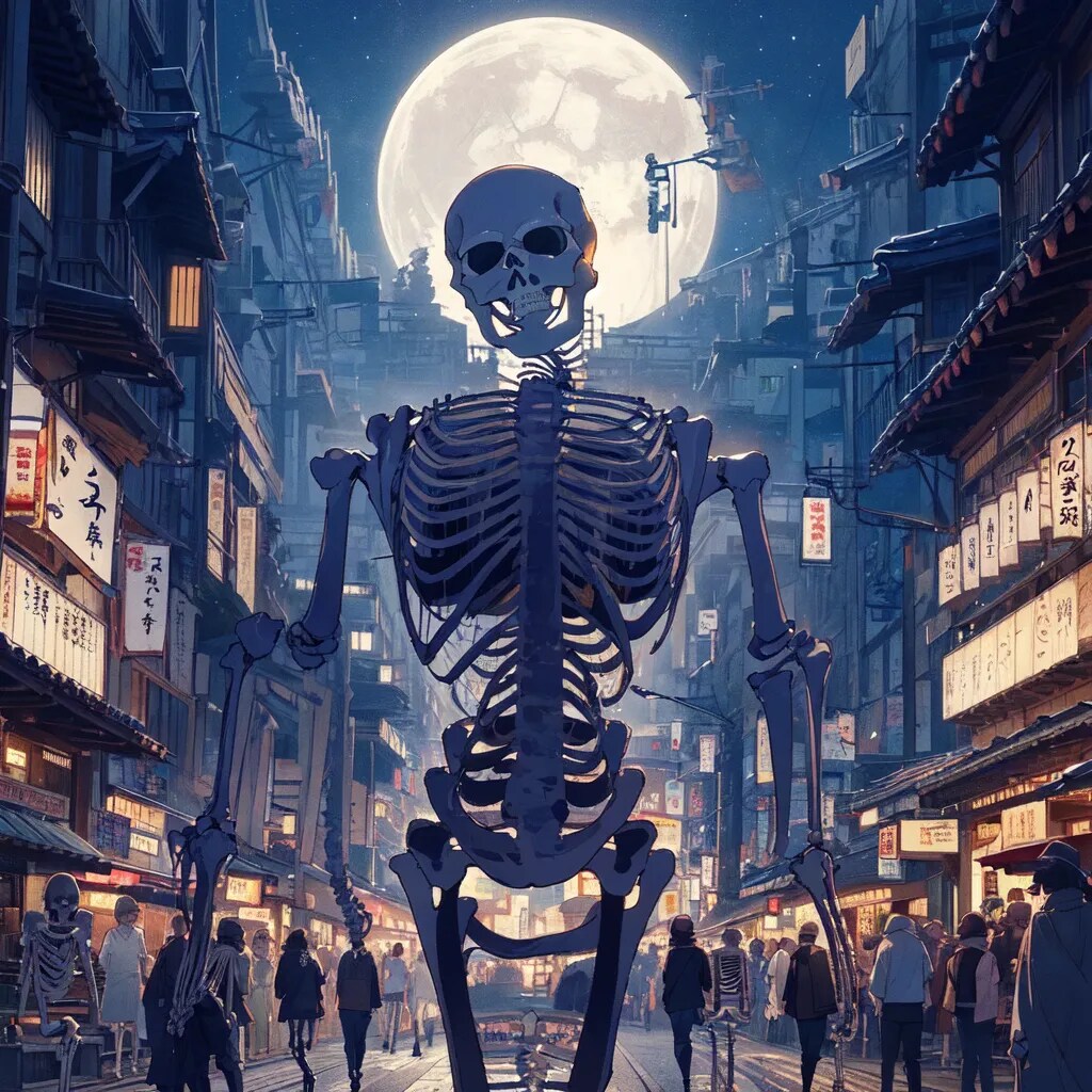 月とがしゃどくろ