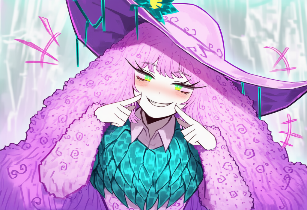 ロボトミー　アルリウネ　自分の頬をつく