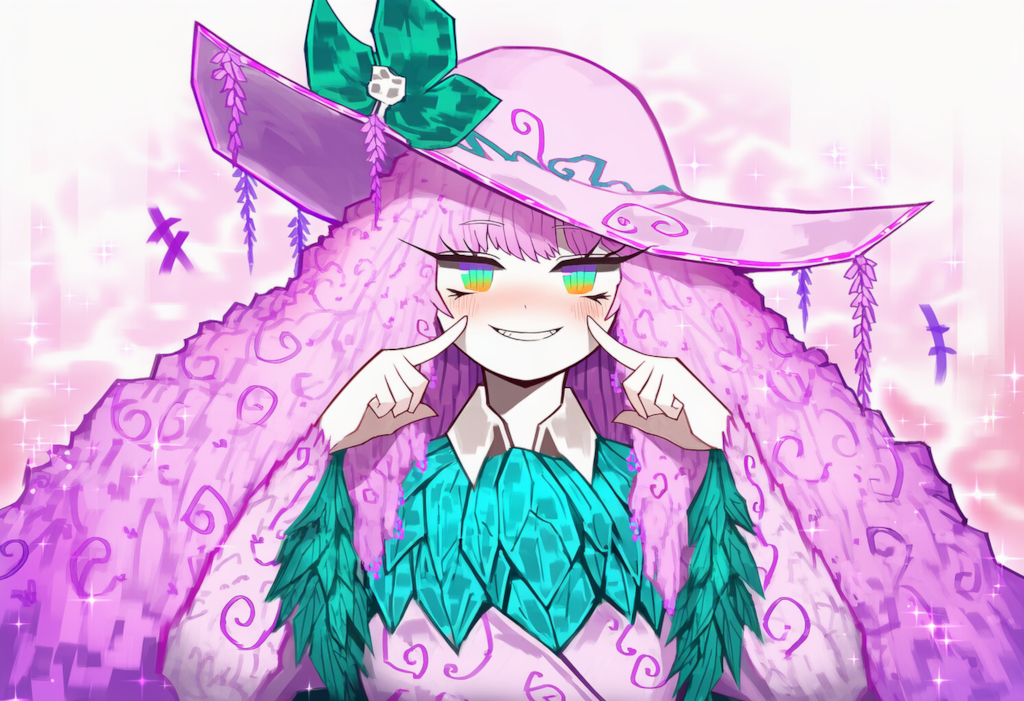 ロボトミー　アルリウネ　自分の頬をつく