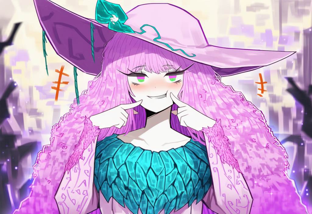 ロボトミー　アルリウネ　自分の頬をつく