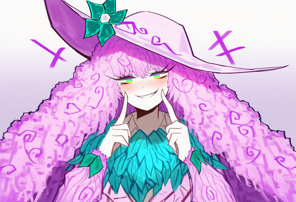 ロボトミー　アルリウネ　自分の頬をつく