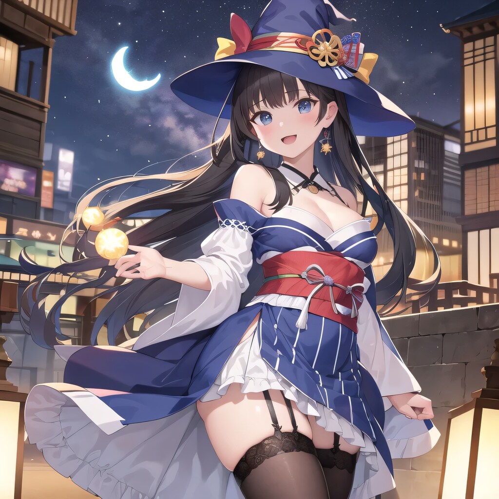 黒髪ロングの魔女