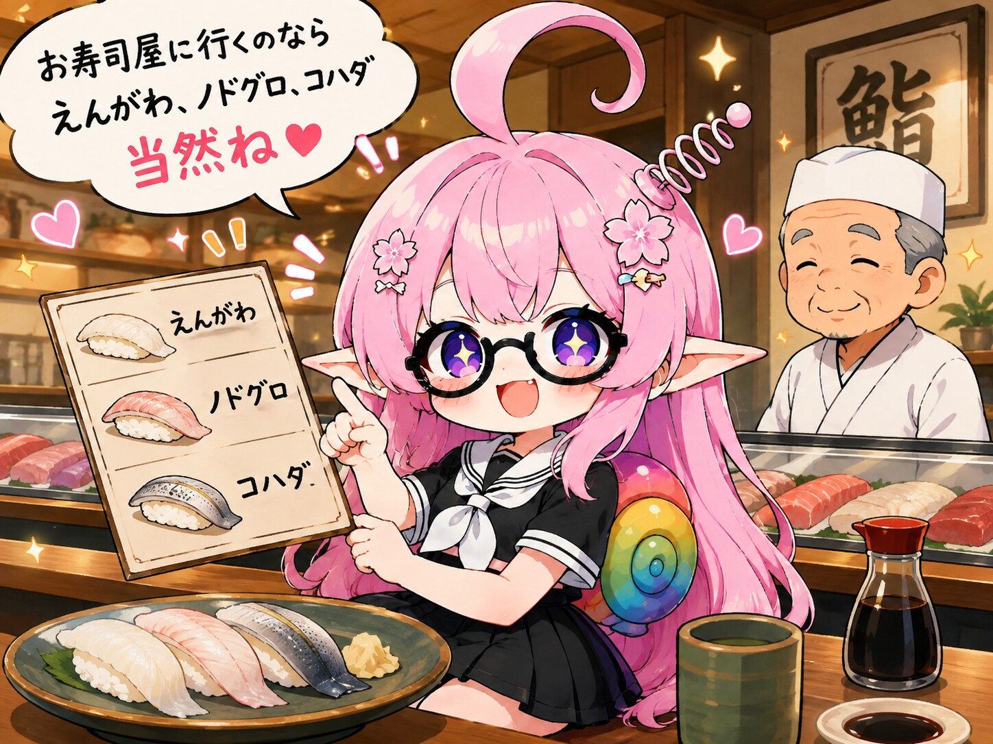 お寿司屋に行くのなら えんがわ、ノドグロ、コハダ 当然ね