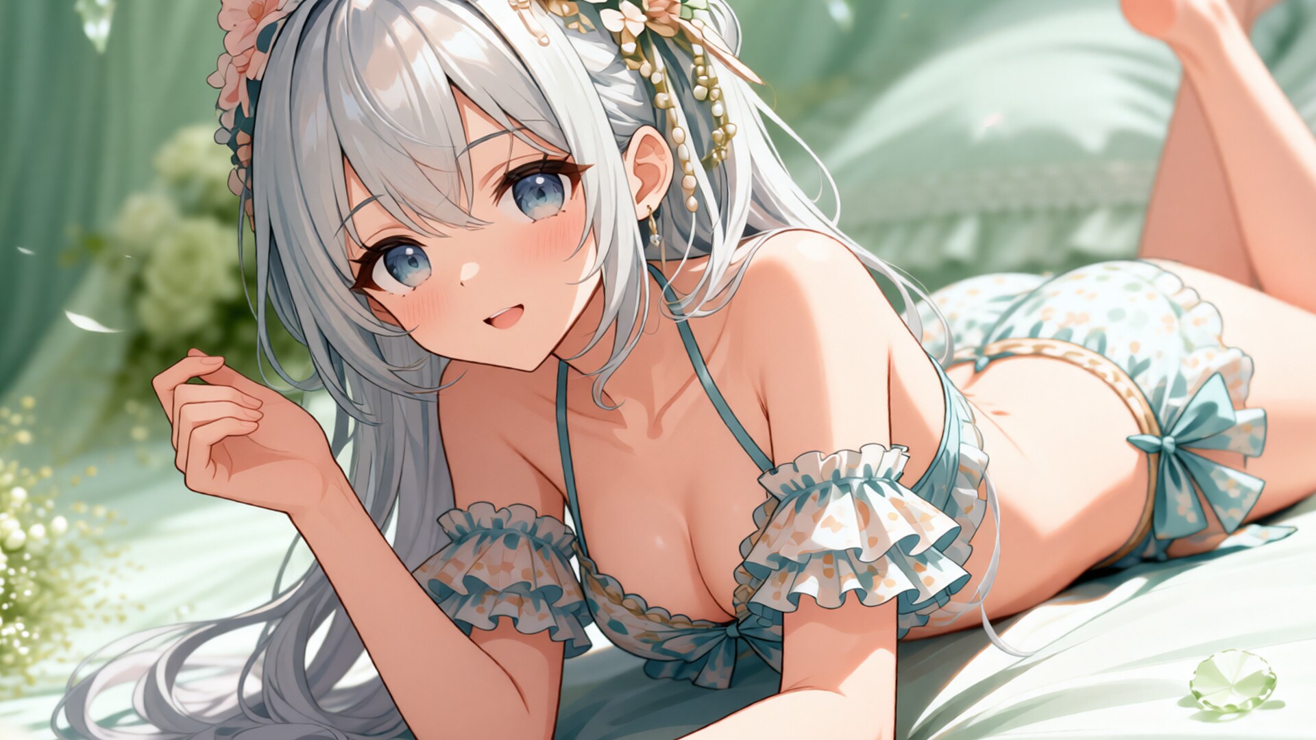 緑髪少女と水着　その4-5