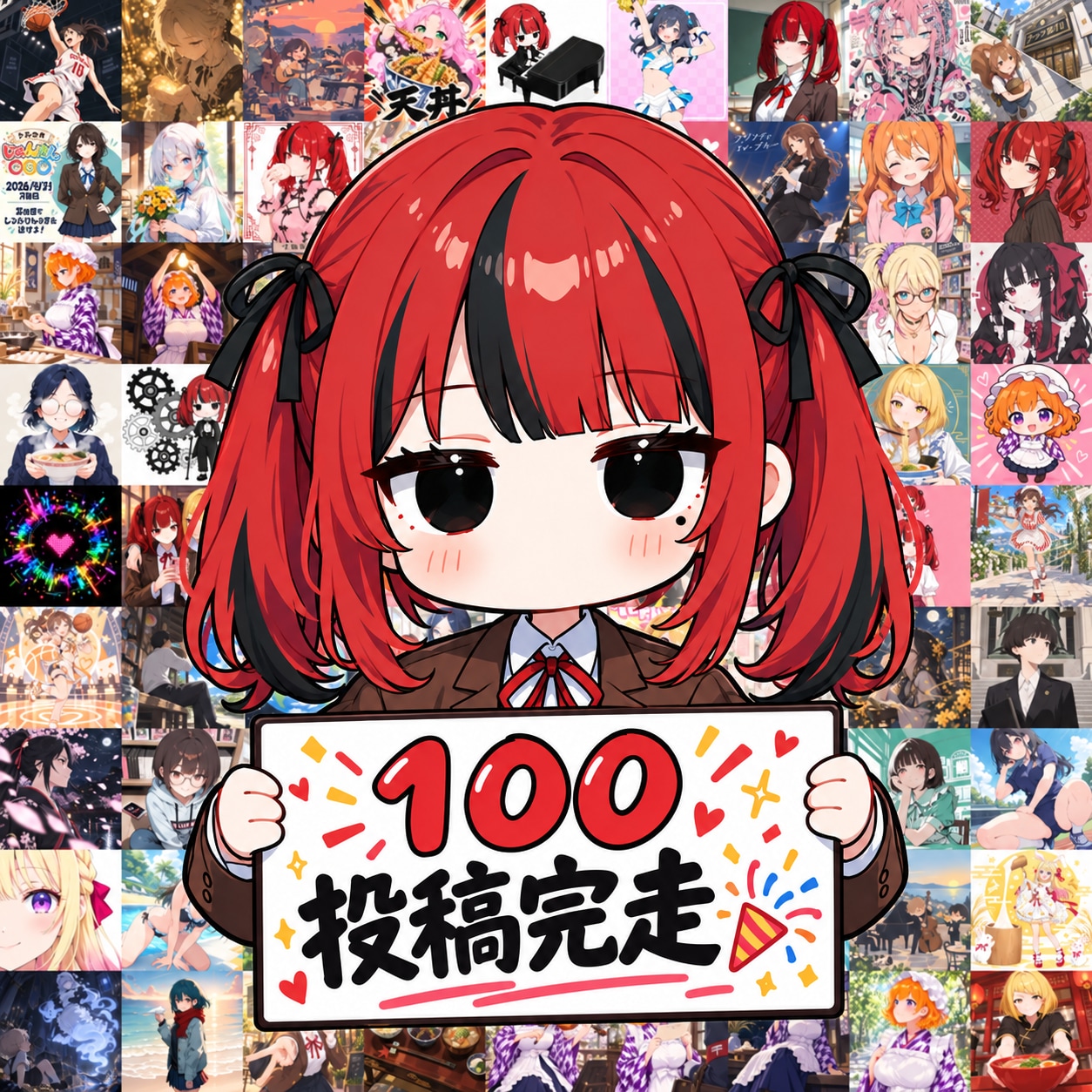 100投稿チャレンジ完走🎉 | の人気AIイラスト・グラビア