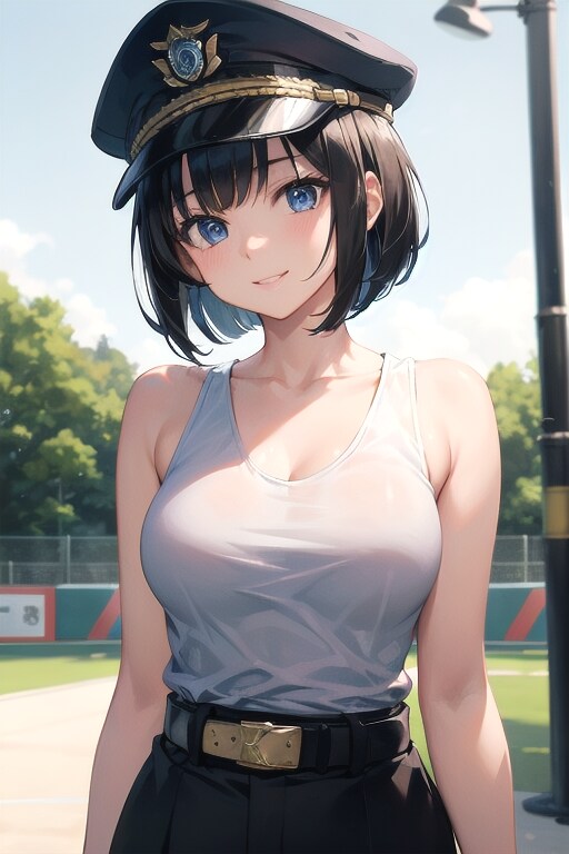 かっこかわいい婦警佐久間夏綺の曽我スポーツ公園ロッキング・オン