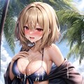 精液まみれの水着ちゃん３枚 2枚目