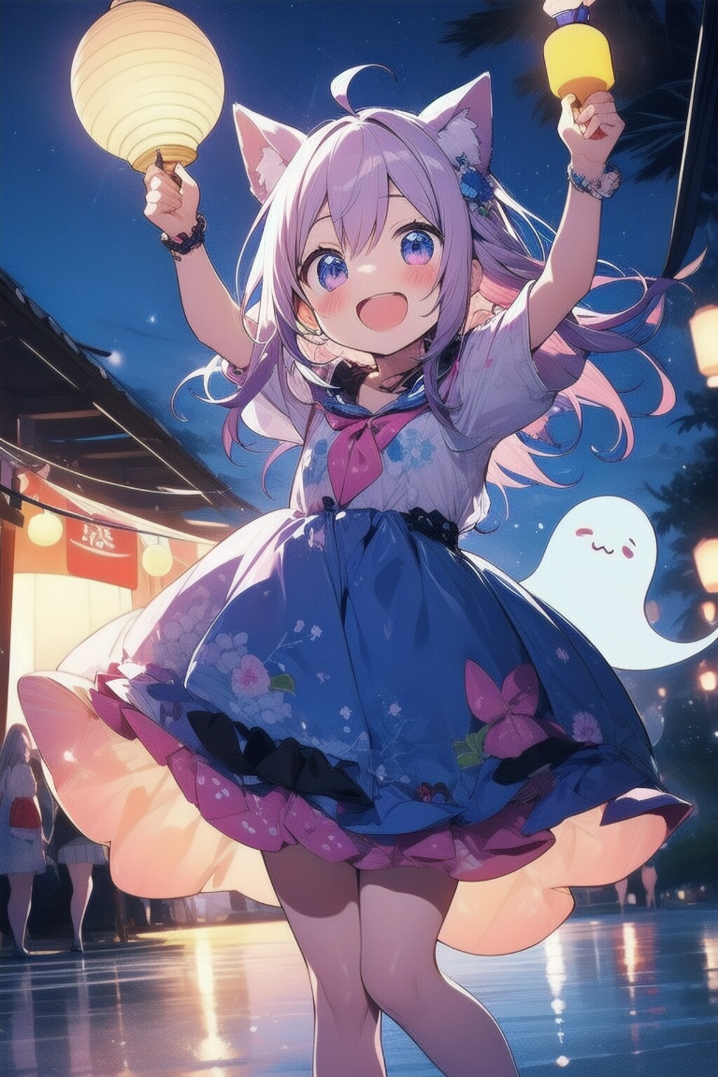 お祭りだにゃん