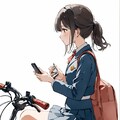 スマホとチャリと女子高生 2枚目