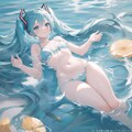 初音ミク⭐️ Water Play 3枚目