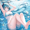 初音ミク⭐️ Water Play 2枚目