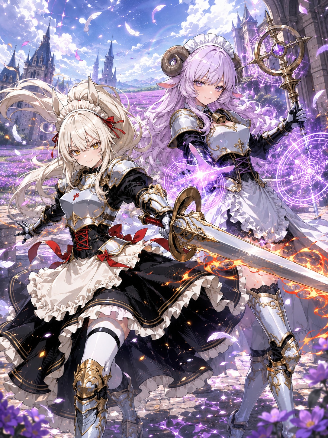 午（うま）、未（ひつじ）十二支アーマーメイド