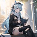 外で読書を・・・ 3枚目