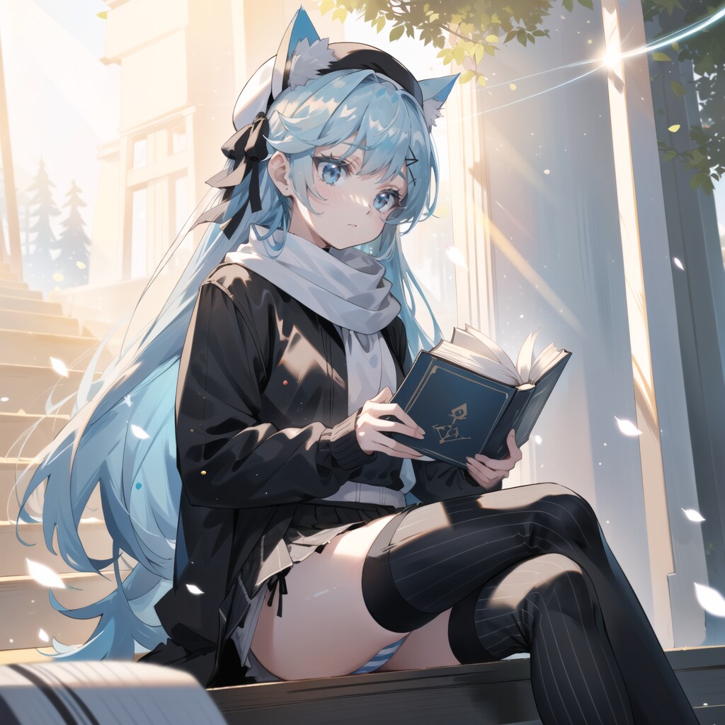 外で読書を・・・