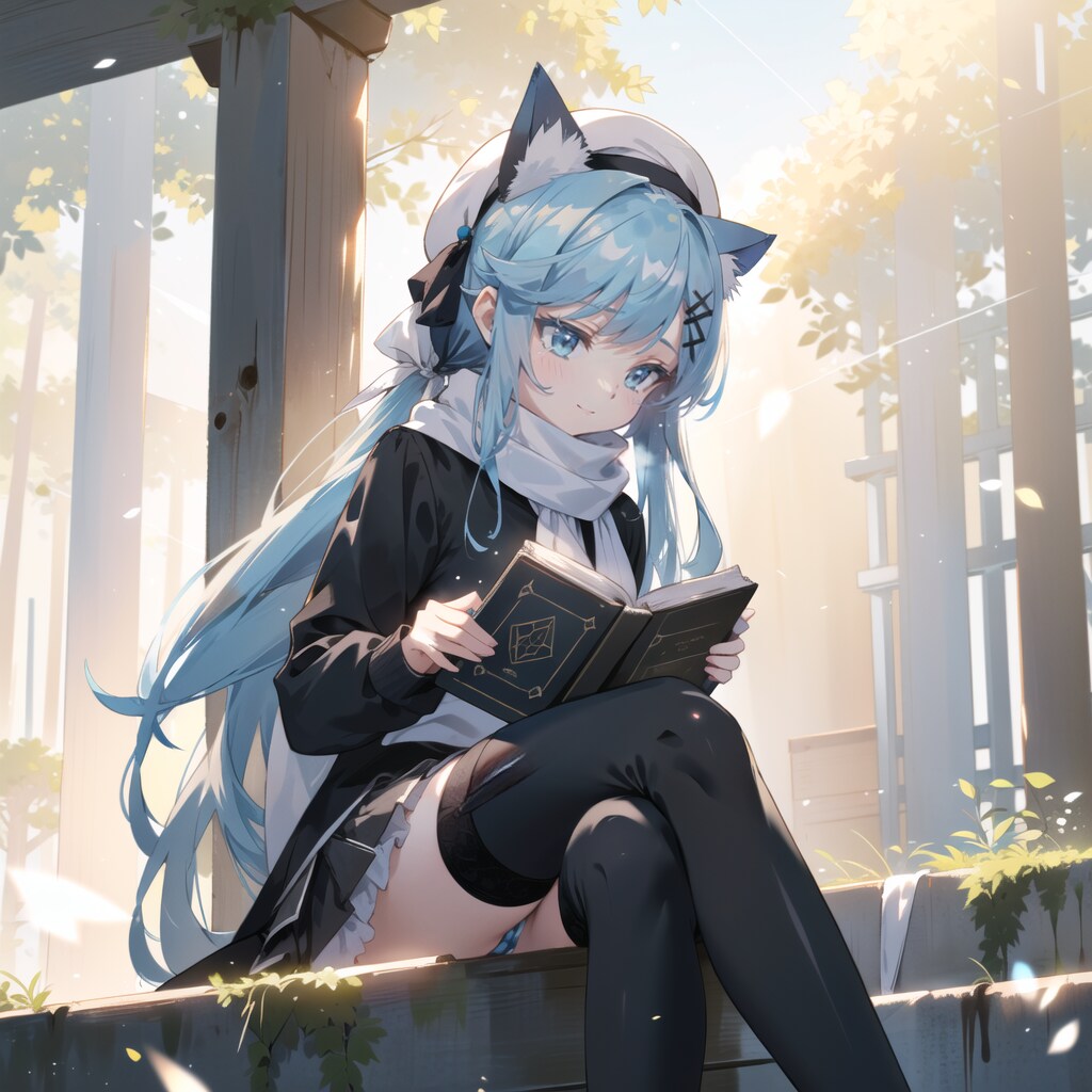 外で読書を・・・