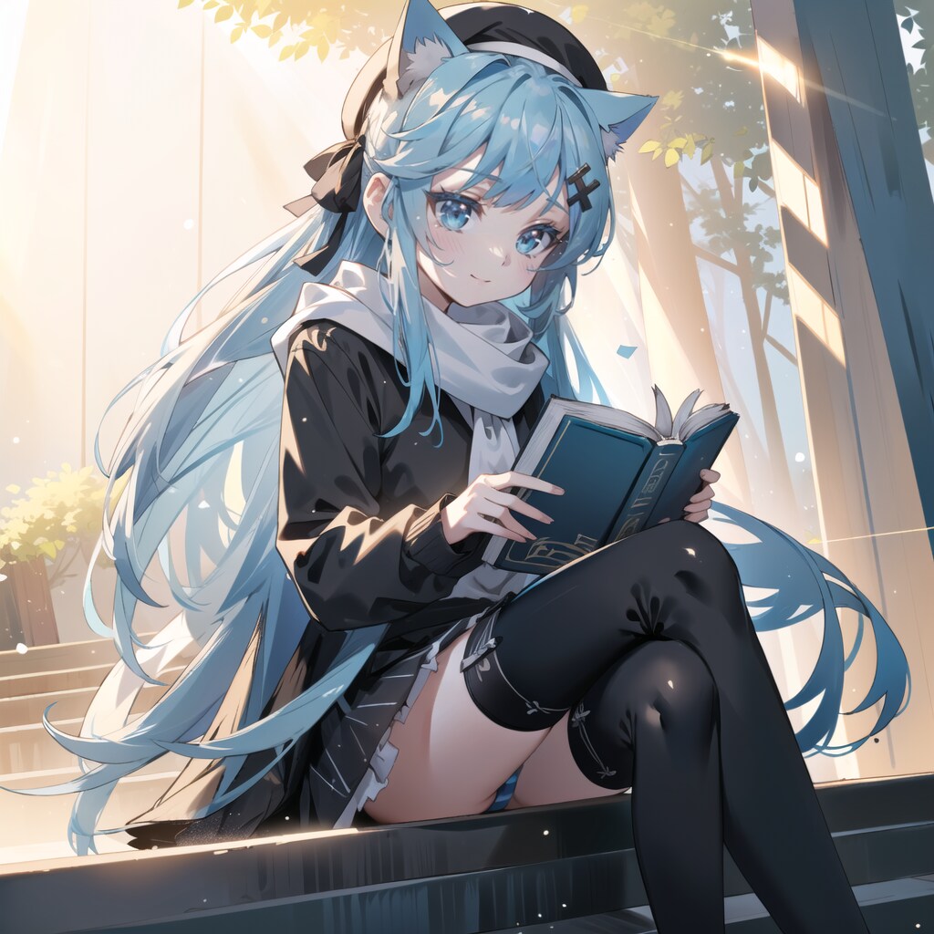 外で読書を・・・
