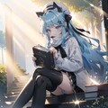 外で読書を・・・ 6枚目