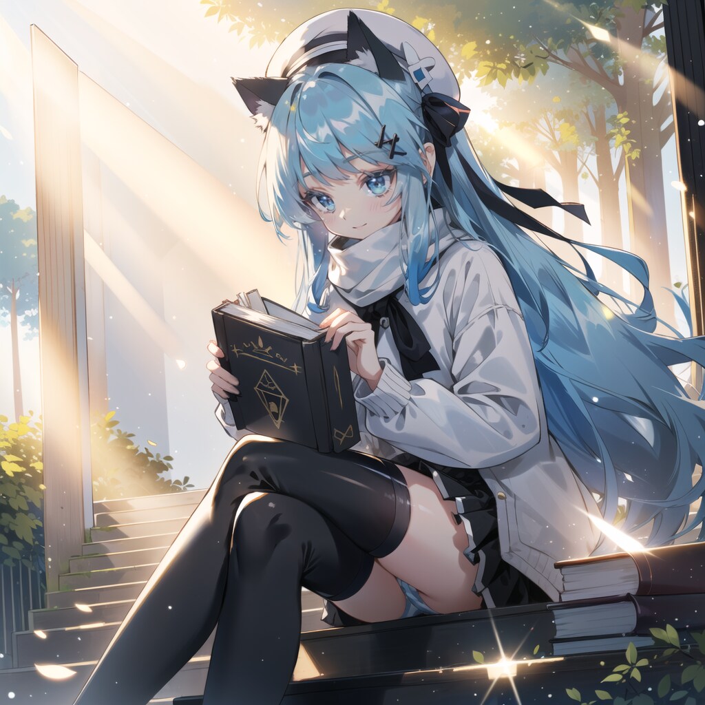 外で読書を・・・