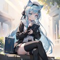 外で読書を・・・ 4枚目