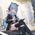 外で読書を・・・ 11枚目