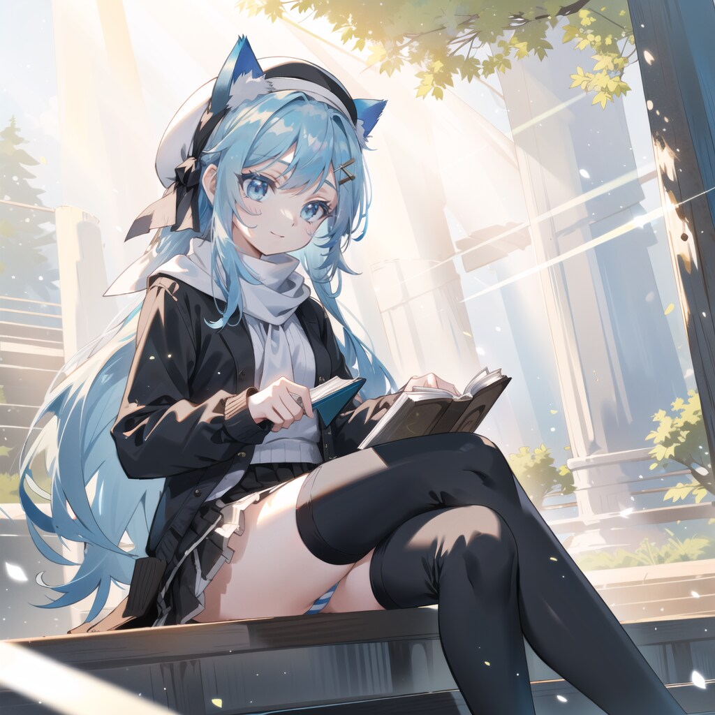 外で読書を・・・