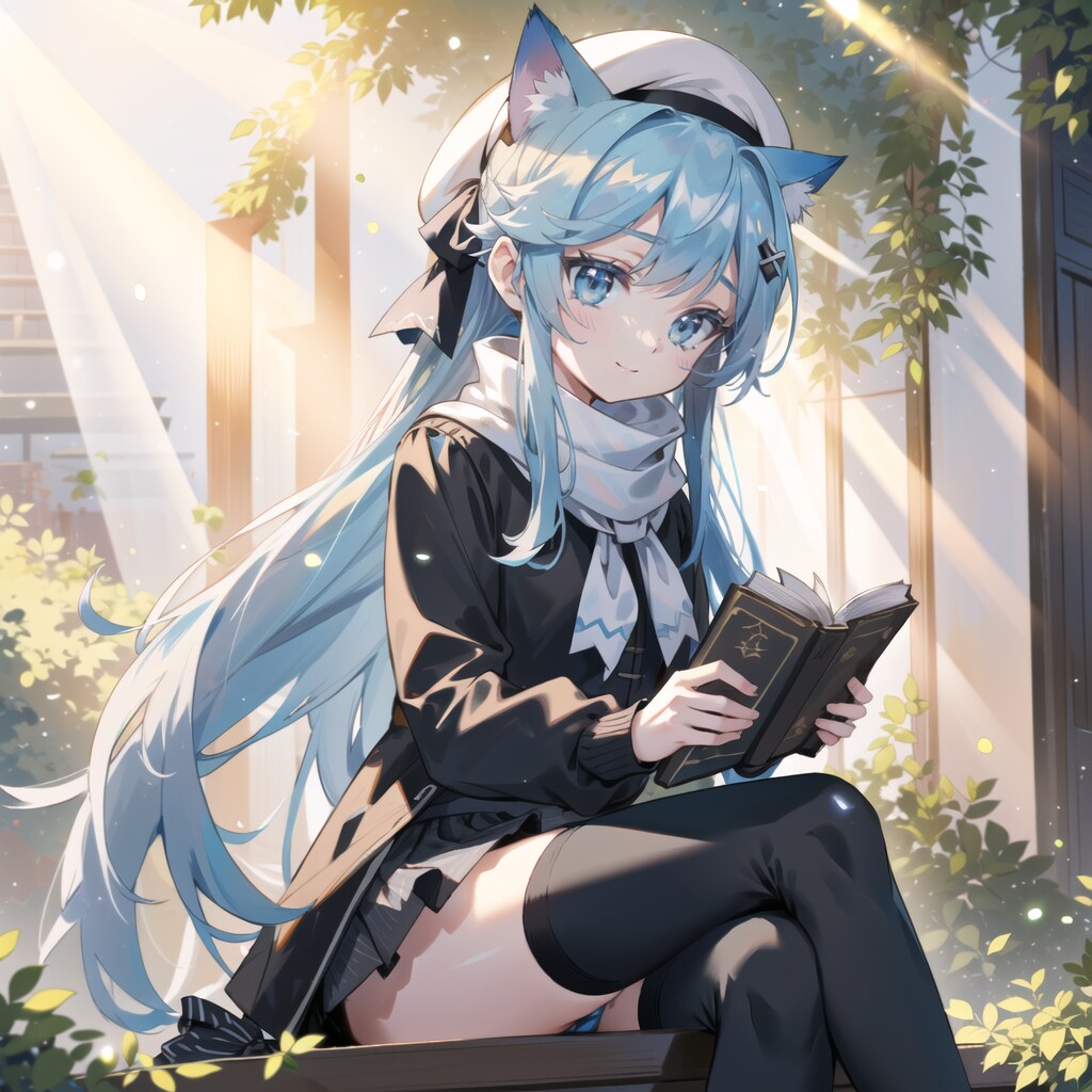 外で読書を・・・