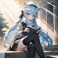 外で読書を・・・ 7枚目