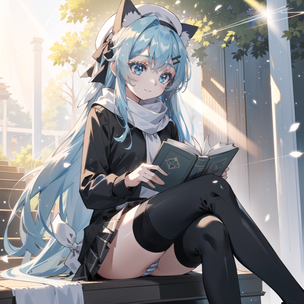 外で読書を・・・