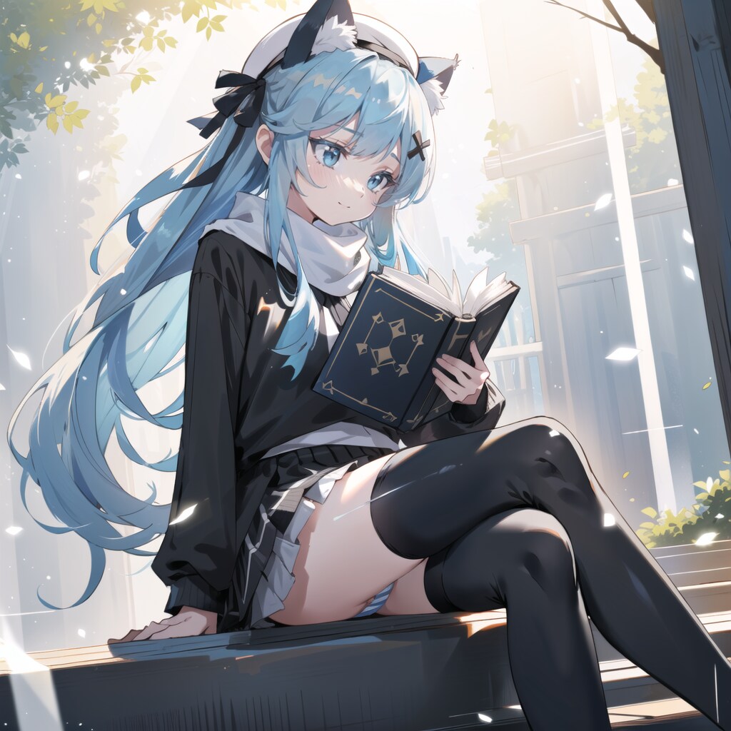 外で読書を・・・