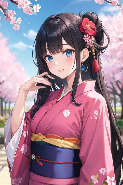 和装女子　着物