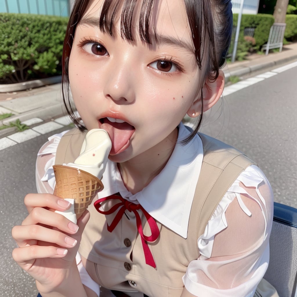 「なめてるだけだよ？♡」
