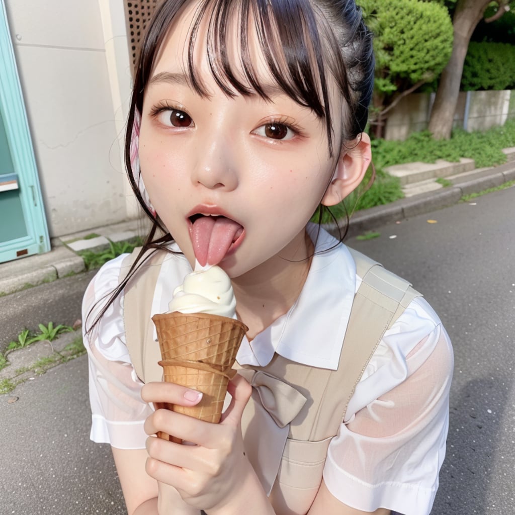 「なめてるだけだよ？♡」