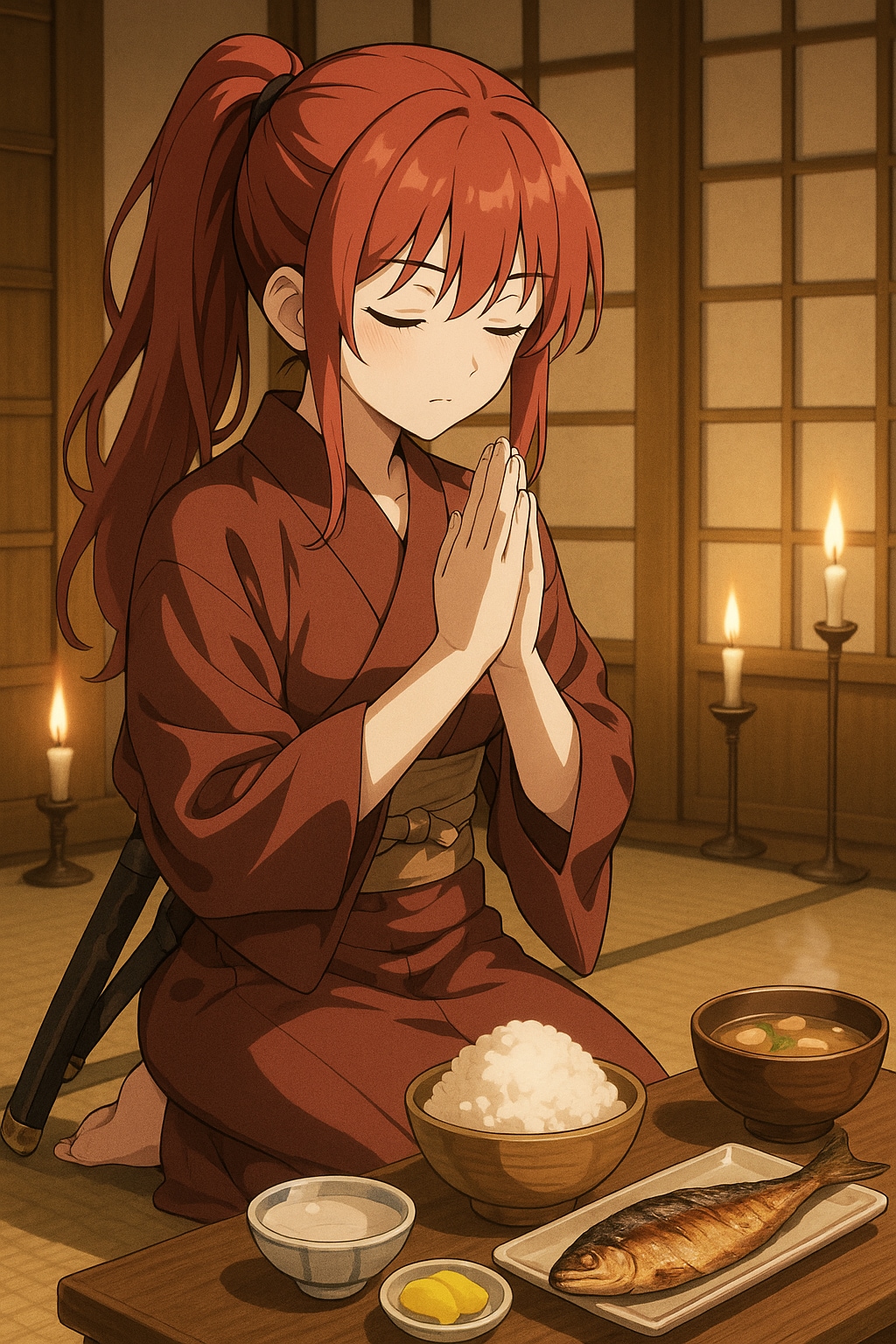 一汁一菜の夕餉