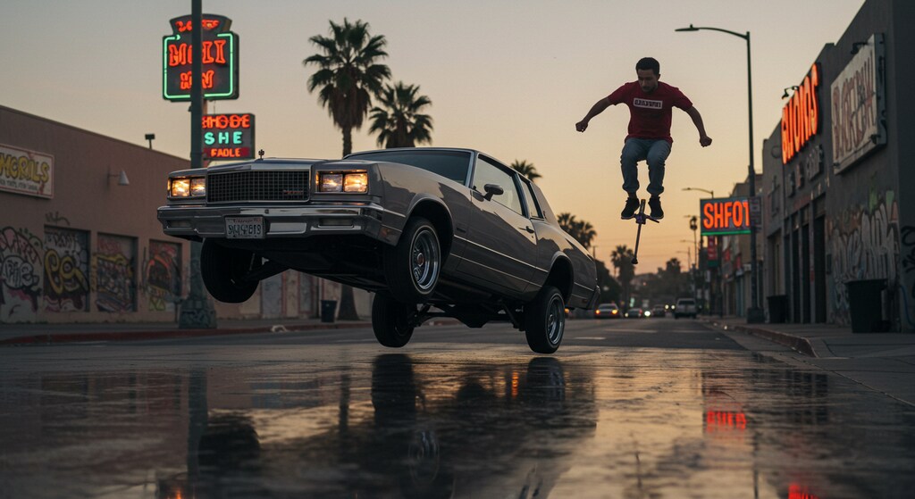 ローライダーとホッピング対決！