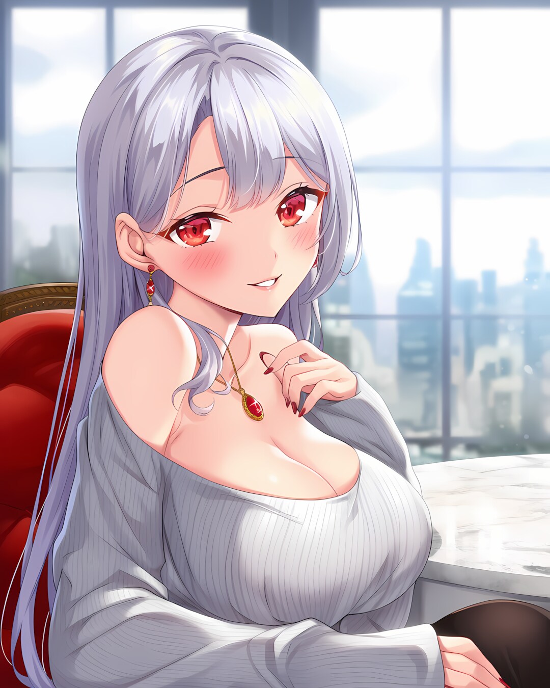 💜オフショルダーグレー♡ミレナさん
