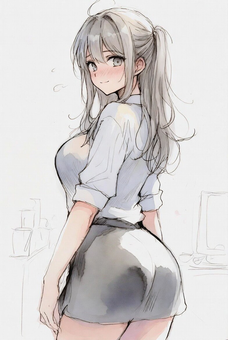 はずかしがりやふりむきおねえさん | の人気AIイラスト・グラビア