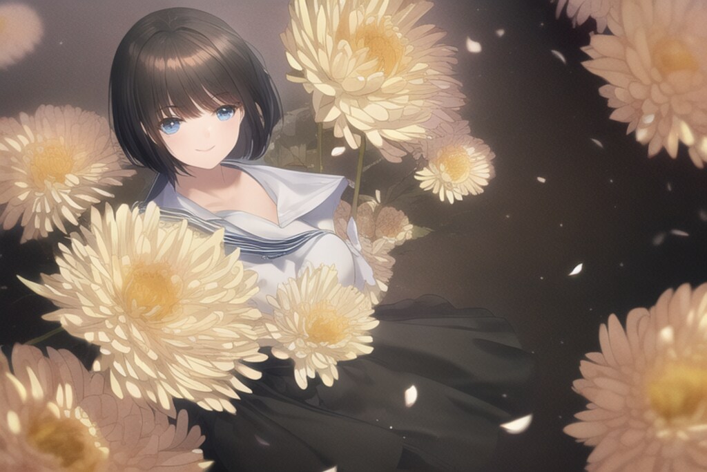 神無月 (菊　「高貴、高潔、高尚」)