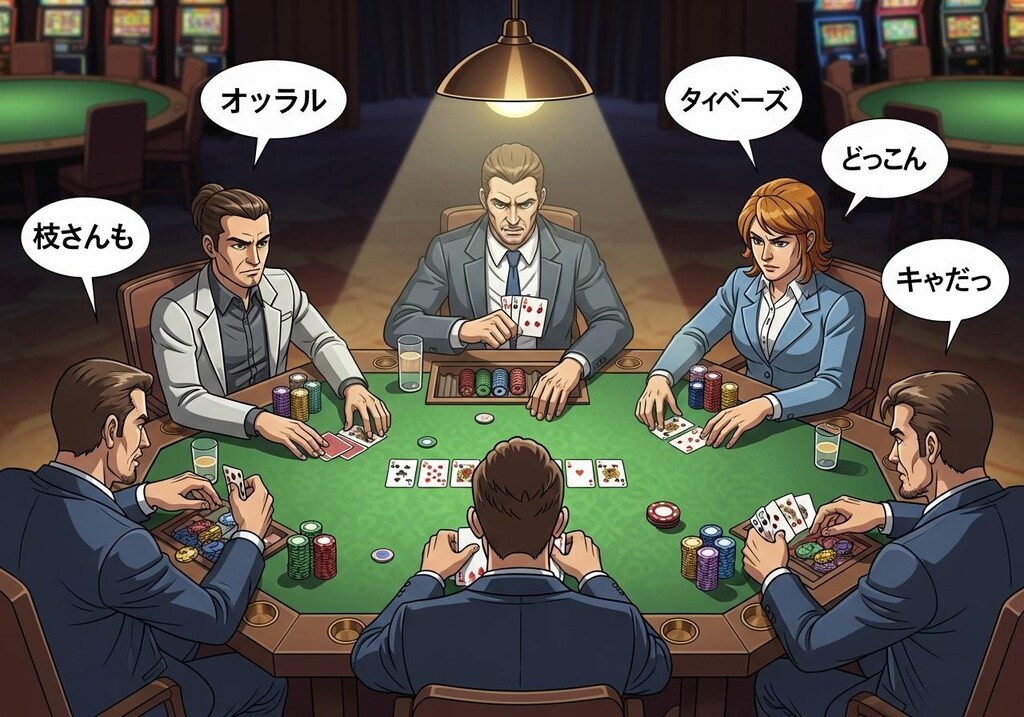 今日はポーカーテーブルで喋らせてみた