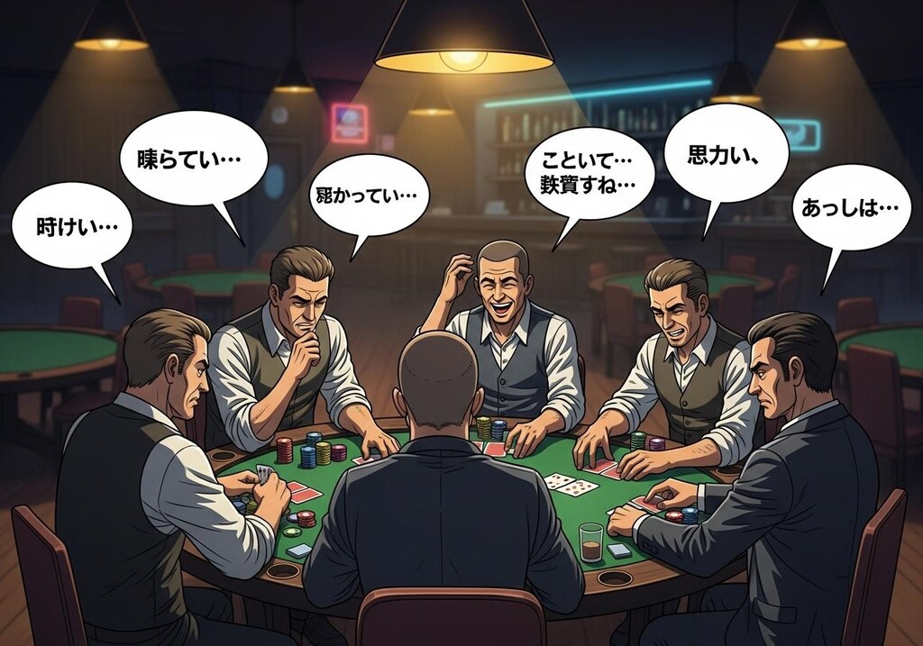 今日はポーカーテーブルで喋らせてみた