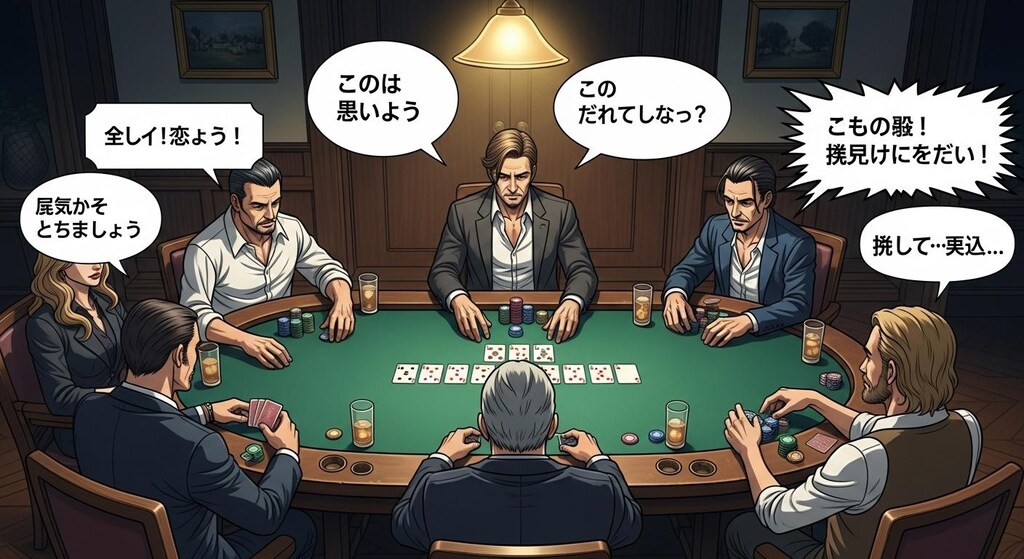 今日はポーカーテーブルで喋らせてみた