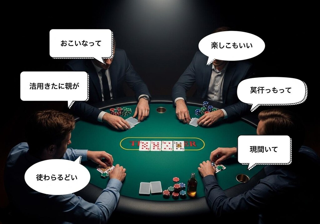 今日はポーカーテーブルで喋らせてみた